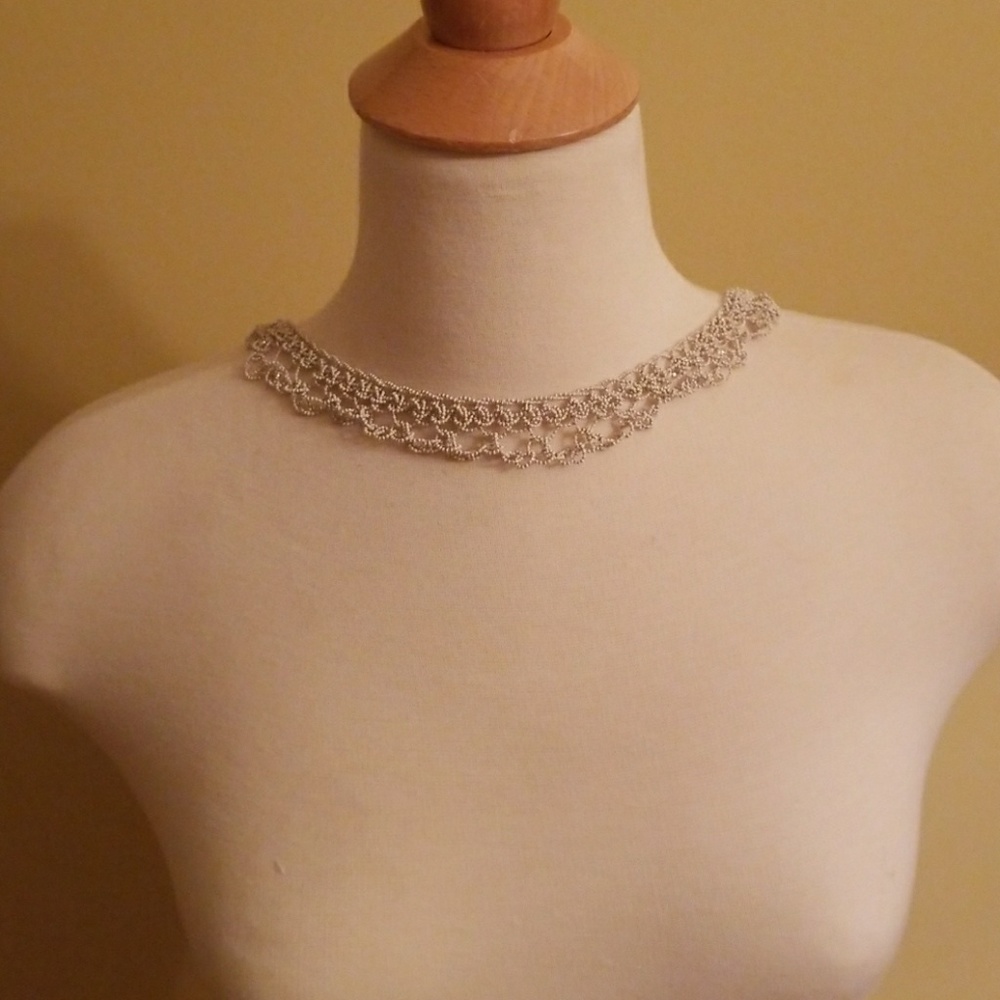 Crochet style chain necklace- multiwear